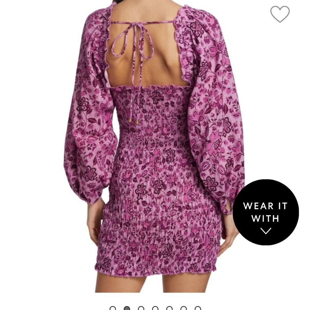 Free people smock it to me minidress large $148 purple